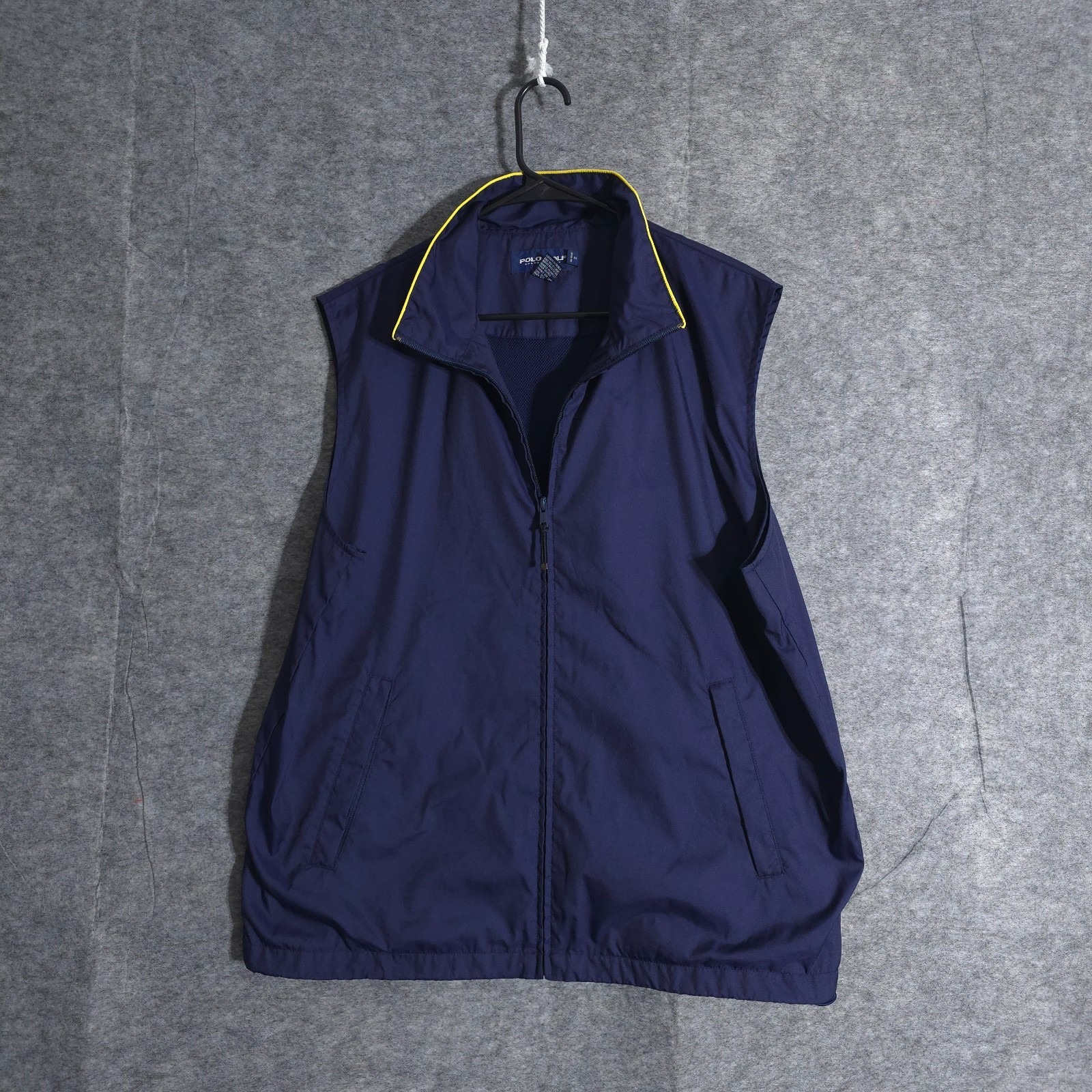 Ralph Lauren Polo Golf Vest Mens Large Full Zip Performance Windbreaker Sports
